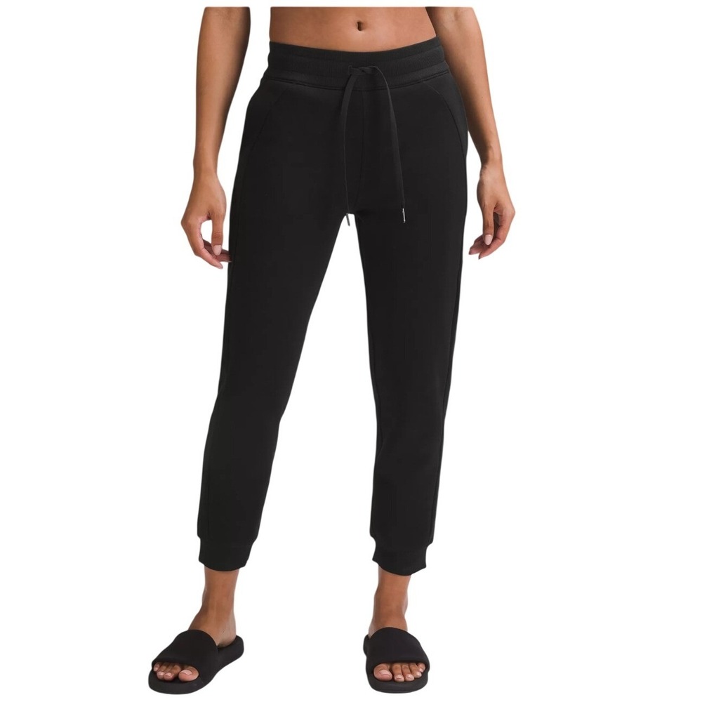 Lululemon‎ Womens Scuba High Rise Jogger Black Cotton LW5CVAS Size 4